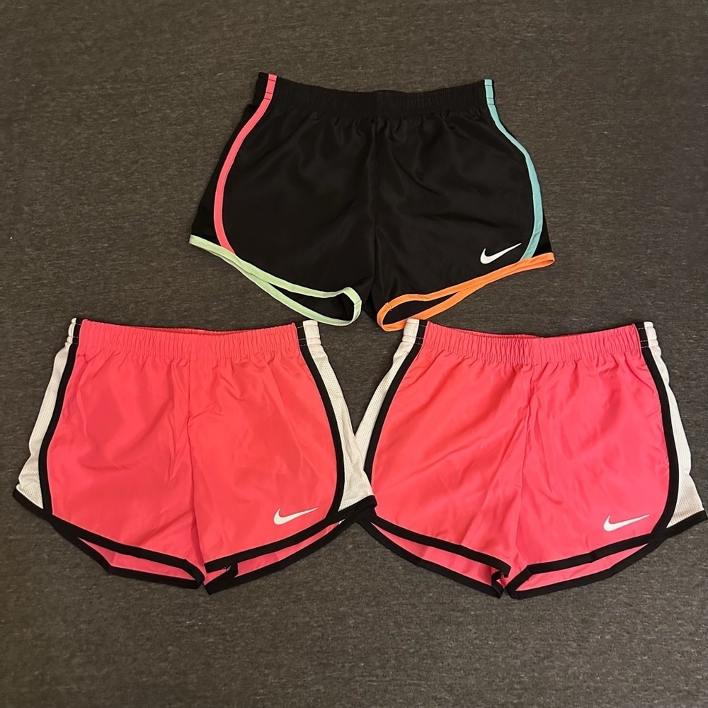 Nike Dri-FIT Girls' Running Shorts Bundle in Size 6 (3 Pairs) Multicolor